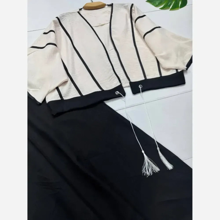 سارافن و کراپ نیلو جنس شانتون گرم بالا فری سایز 38 تا 46