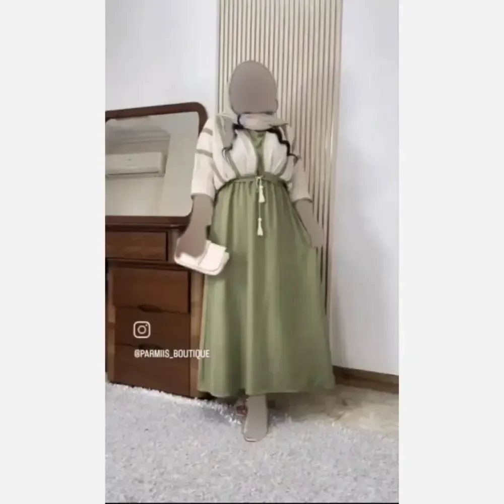 ست سارافون و کراپ زنانه مدل نرگس جنس شانتون و لنین فری سایز