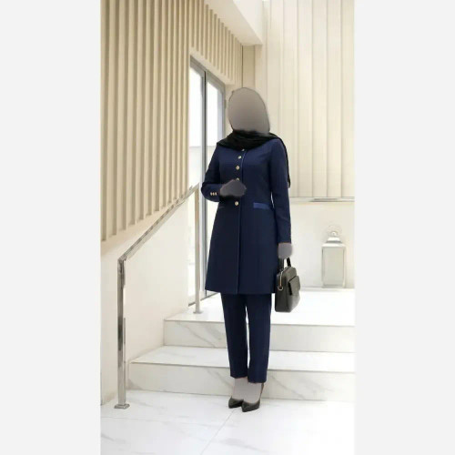 ست اداری زنانه دایانا جنس بزیاق ترک اعلا رنگ مشکی سرمه ای موکا سایز 1 و 2