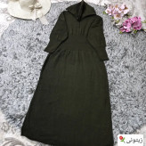 ماکسی بافت ساعت شنی کلاهدار نیم زیپ جنس بافت اکرلیک فری سایز