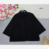ست شومیز دامن نخی درجه یک فری سایز مدل ستاره رنگ بندی متنوع