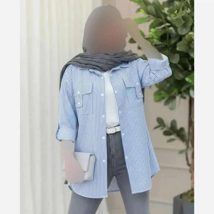شومیز جیب صلیبی داکرون زنانه رنگی سایز 36 تا 48