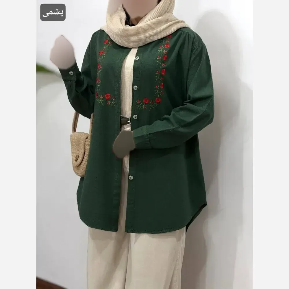 مدل مونتال کتانی زنانه کتان پنبه آنزیم شده فری سایز