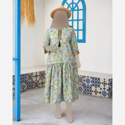 پیراهن زنانه بهارناز کرپ بوگاتی خرجکار طلایی فری سایز