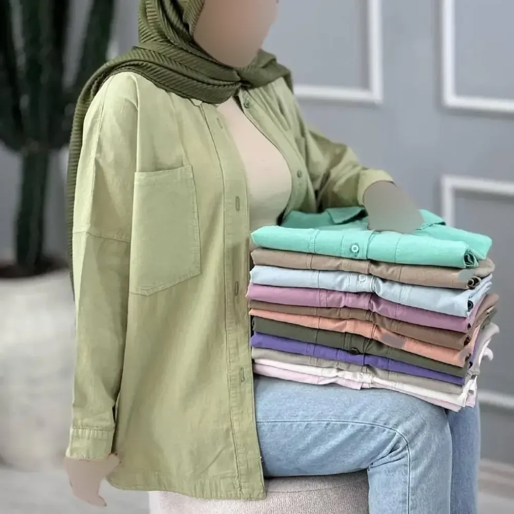 مانتو کتان زنانه اسپرت شیک فری سایز