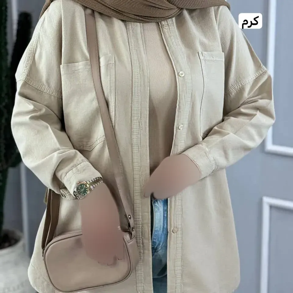 مانتو کتان زنانه اسپرت شیک فری سایز
