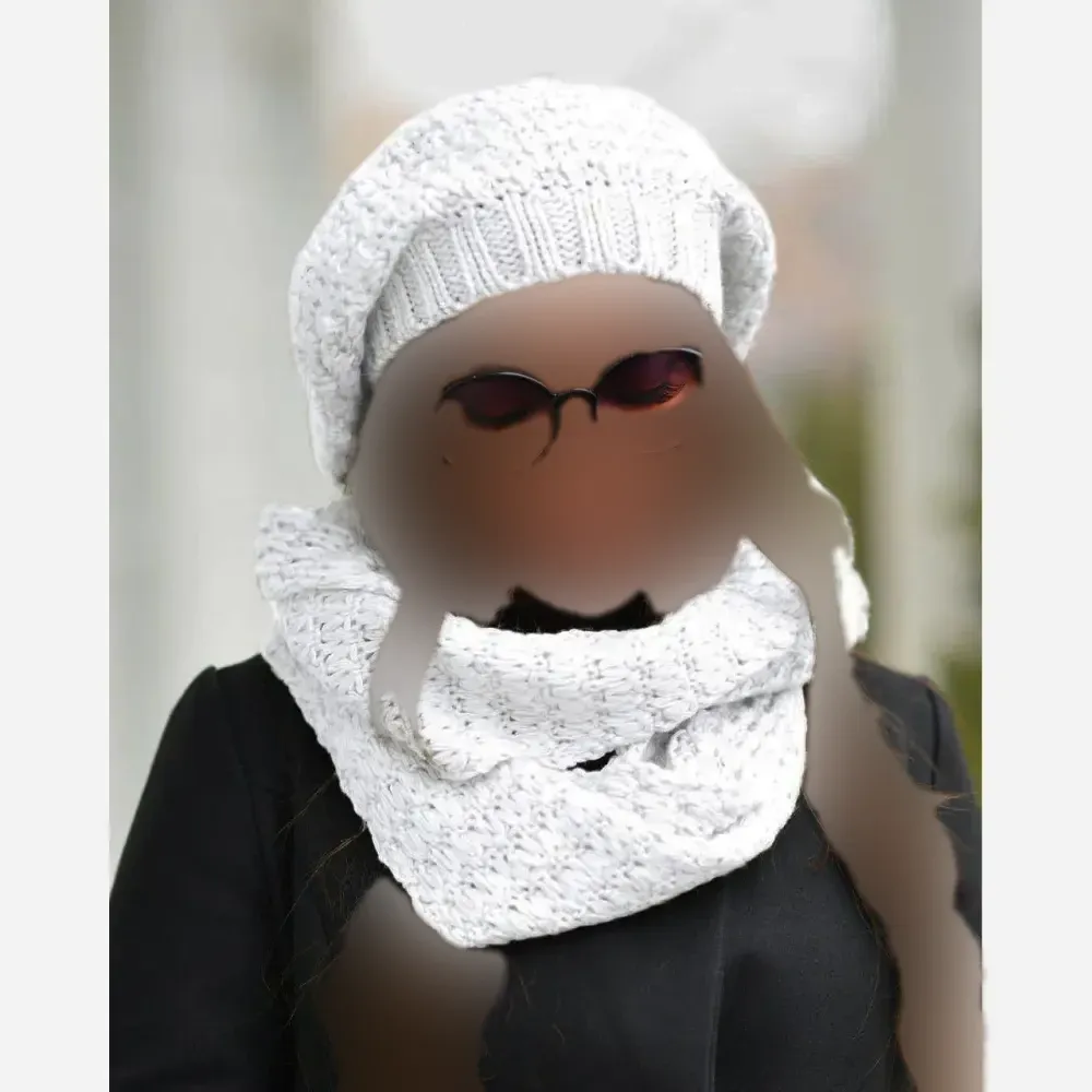 ست شال و کلاه بافت زنانه آرکان