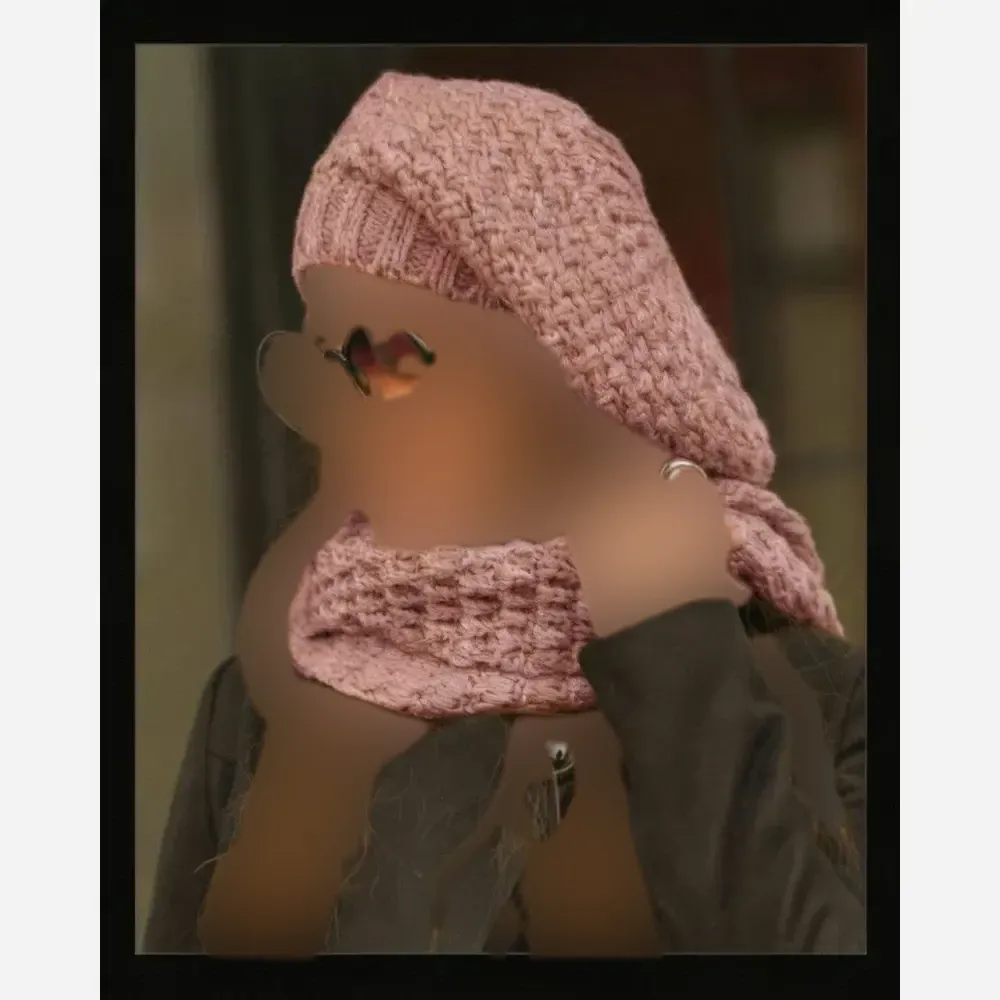 ست شال و کلاه بافت زنانه آرکان