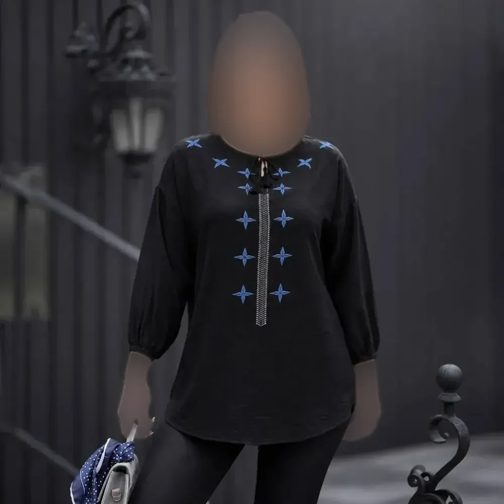 شومیز چاپی گلبرگ صوفیا درجه یک سبز فری سایز