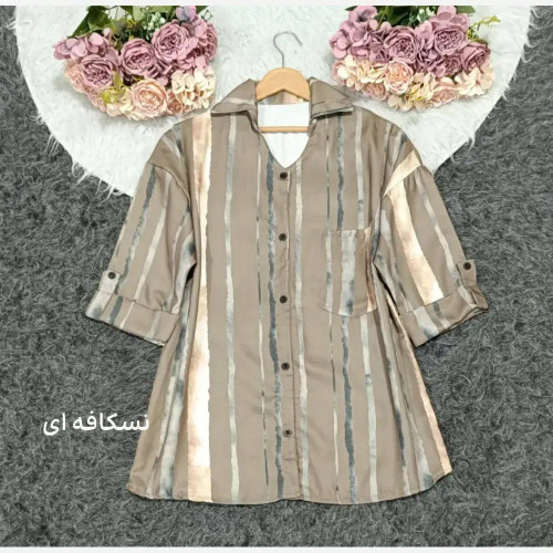 مانتو بوگاتی گرم بالا نسکافه ای فری سایز مدل تبسم