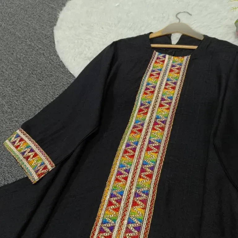 تونیک مانتویی مشکی کرسپو درجه یک فری سایز