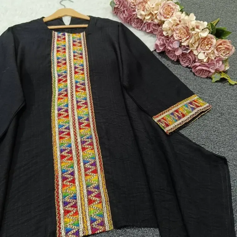 تونیک مانتویی مشکی کرسپو درجه یک فری سایز