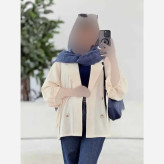 کت آستین بندی لنین شسته شده اعلا فری سایز رنگی