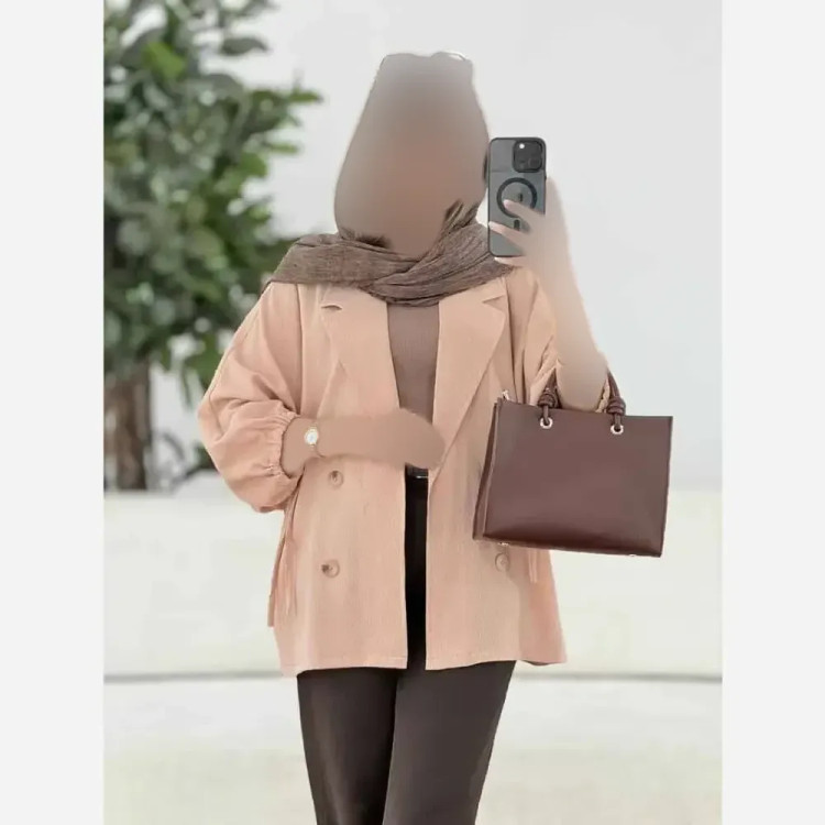 کت آستین بندی لنین شسته شده اعلا فری سایز رنگی