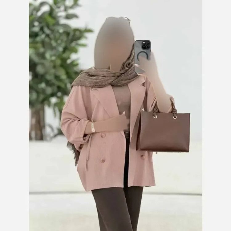 کت آستین بندی لنین شسته شده اعلا فری سایز رنگی