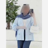 کت آستین بندی لنین شسته شده اعلا فری سایز رنگی