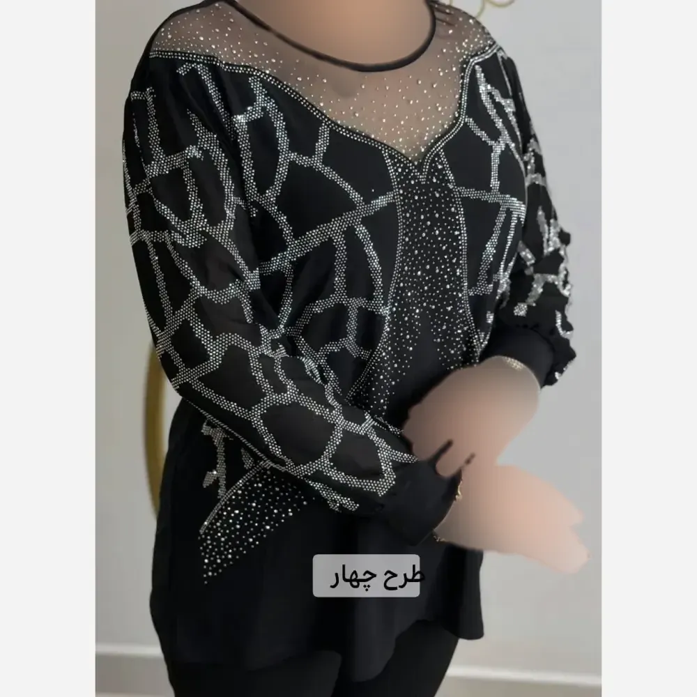 شومیز مجلسی وارداتی سایز بزرگ جنس جودون درجه یک