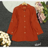 شومیز مانتویی زنانه کرسپو نگین دار درجه یک فری سایز