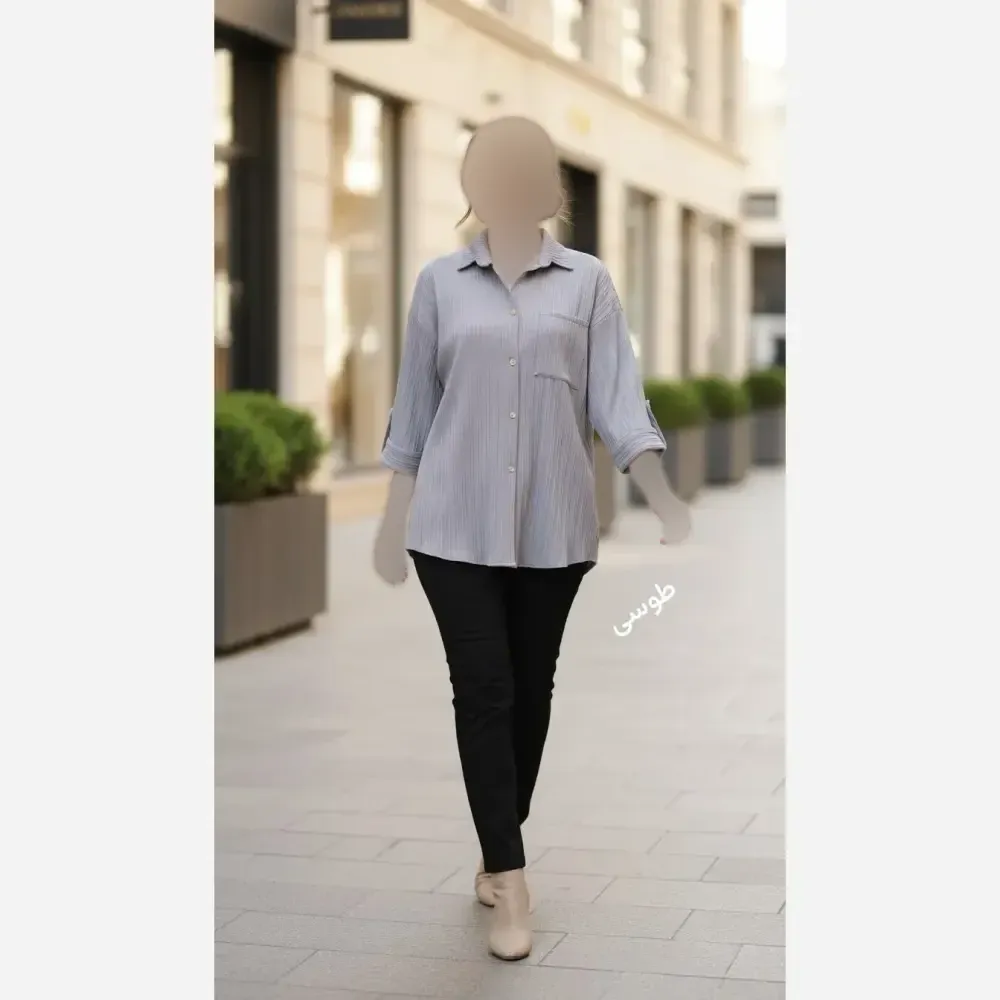 شومیز مانتویی زنانه جنس سوپر آیوا درجه یک فری سایز