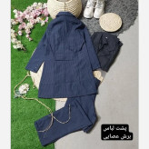 ست اداری اطلس جنس پرشیادونخ اعلا مانتو و شلوار رنگ بندی متنوع
