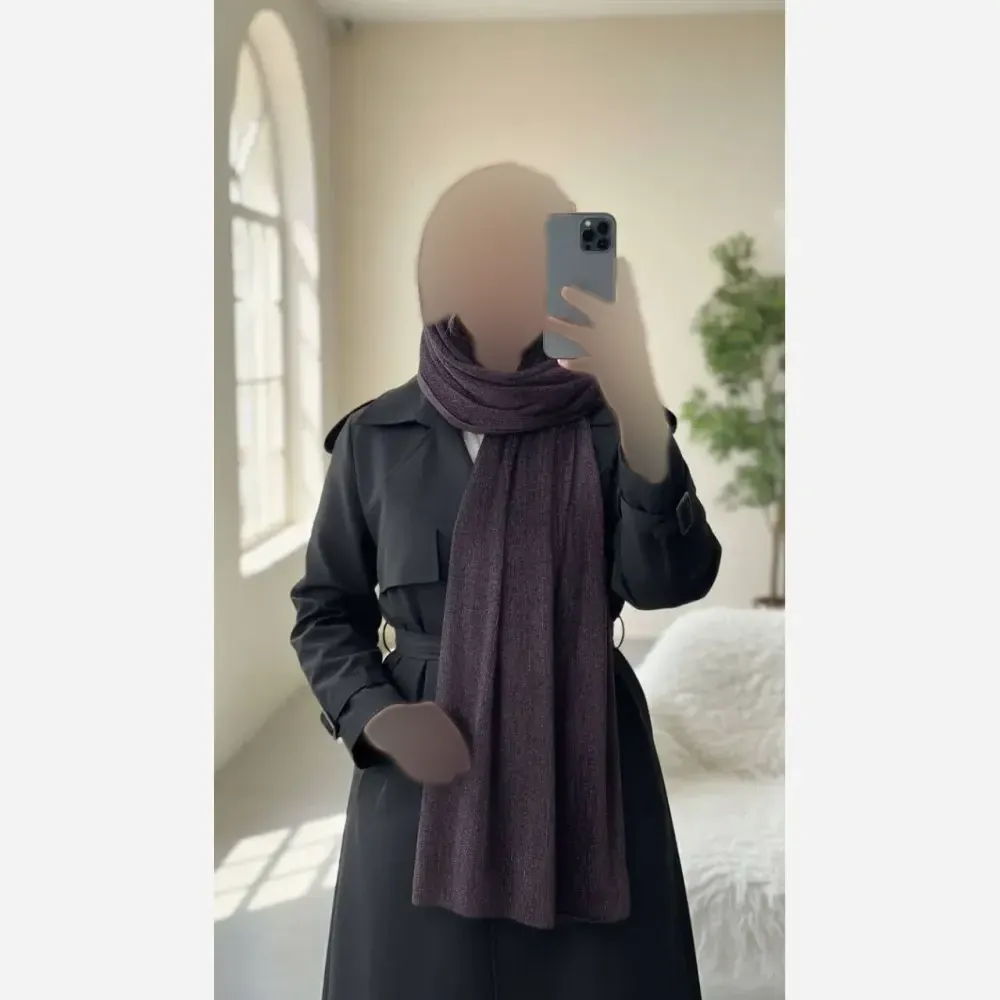 شال مخمل ظریف ایستایی عالی ابعاد 190 در 48 سانتی متر