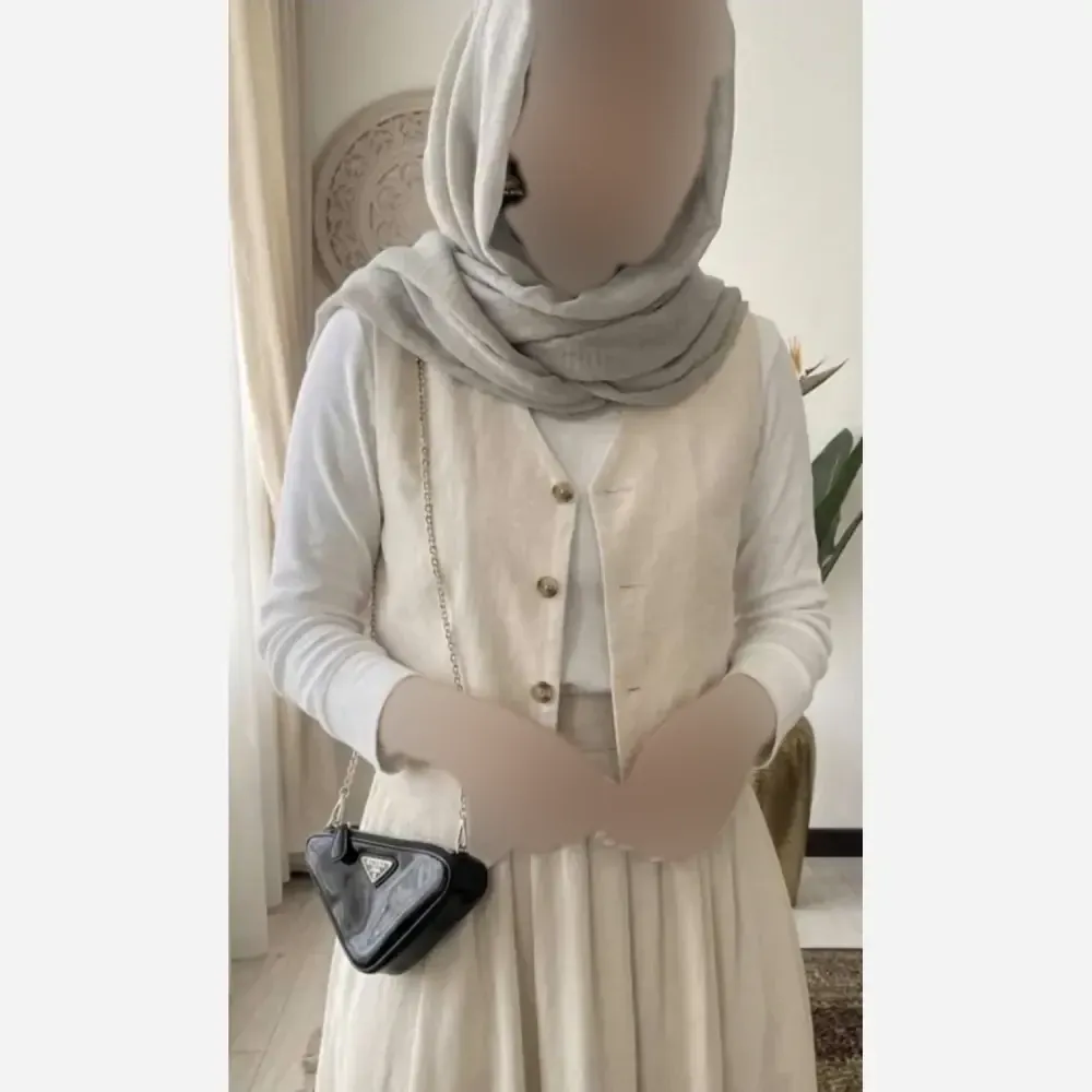 سه تیکه لنین کتان مدل الین رنگ کرم