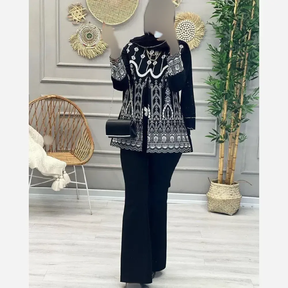 کت زنانه پنلی بافت پشت پرشیا مشکی فری سایز