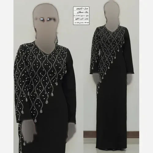 ماکسی مجلسی زنانه جنس کرپ دالقیچ رنگ مشکی سایز نرمال