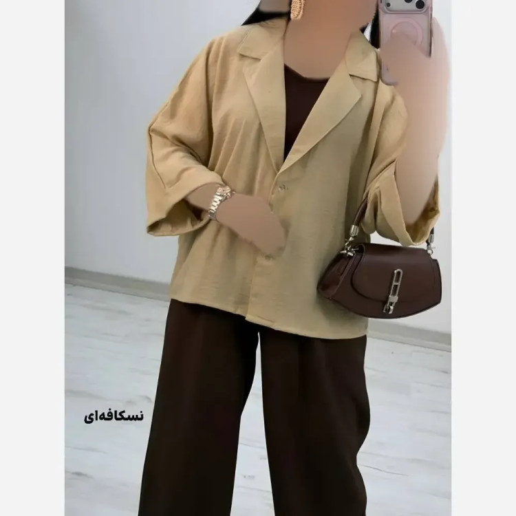 شومیز شانتون زنانه مدل کمند فری سایز