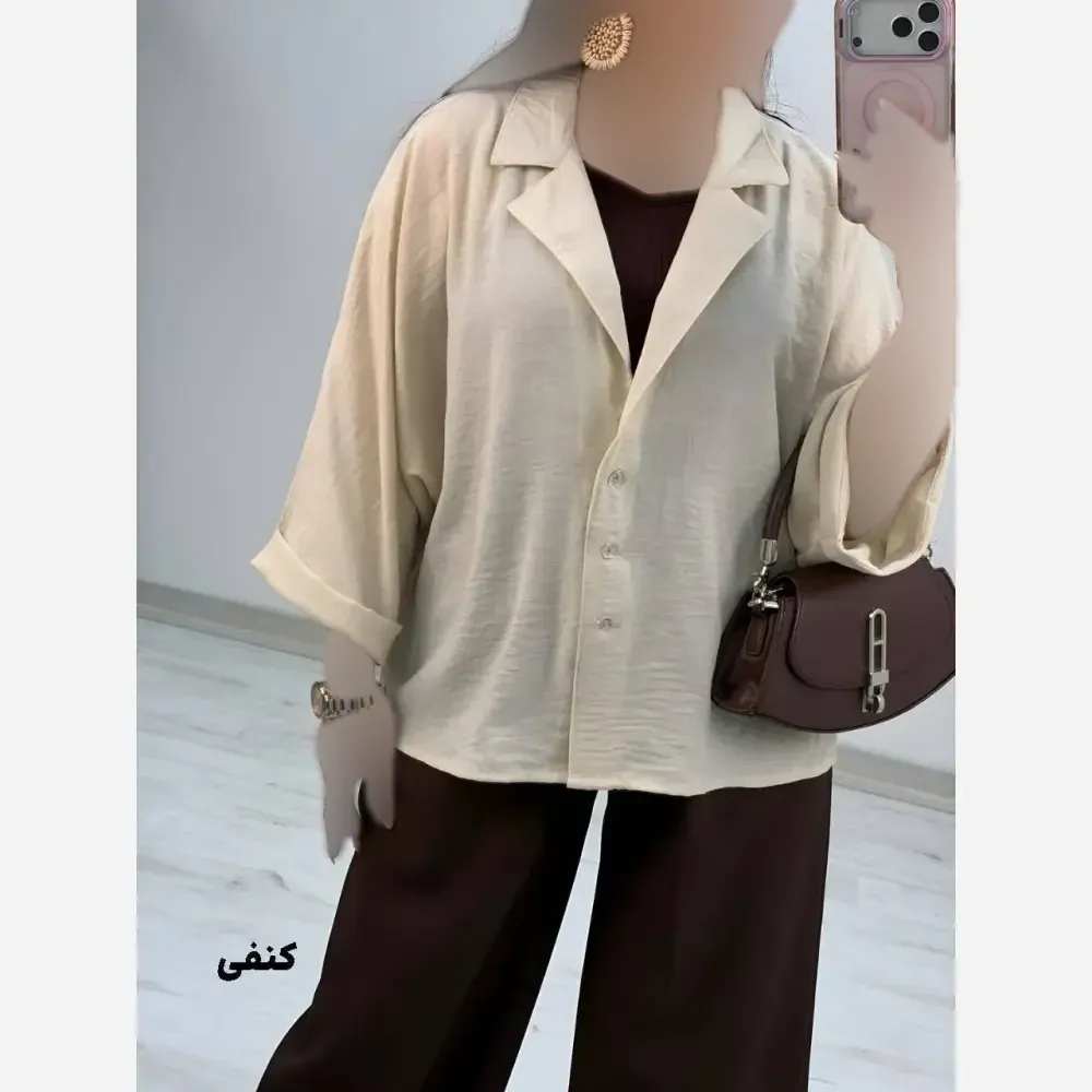 شومیز شانتون زنانه مدل کمند فری سایز