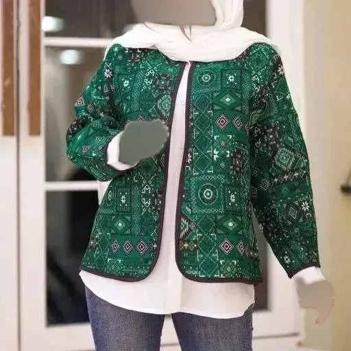 مانتو کتی گلیمی تافته ابریشمی رنگ سبز سایز 38 تا 46