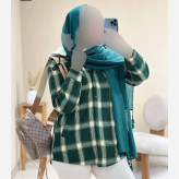 کاپشن چهارخونه پشمی داخل ببعی کلاهدار مدل گلاویژ زنانه و مردانه