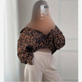 شومیز زنانه اسپرسو جنس بوگاتی سایز فری فیروزه ای و مشکی