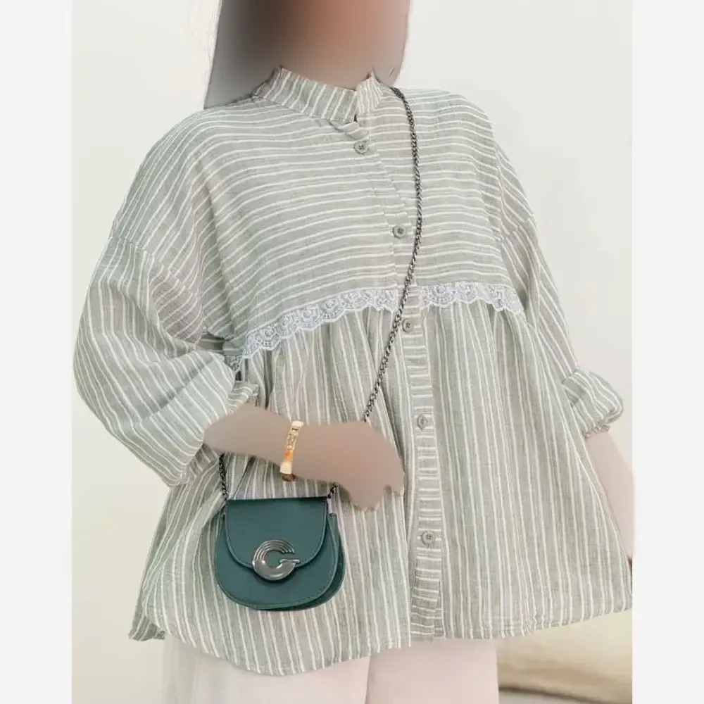 شومیز آزاده نخی تایوانی خنک تابستانه فری سایز