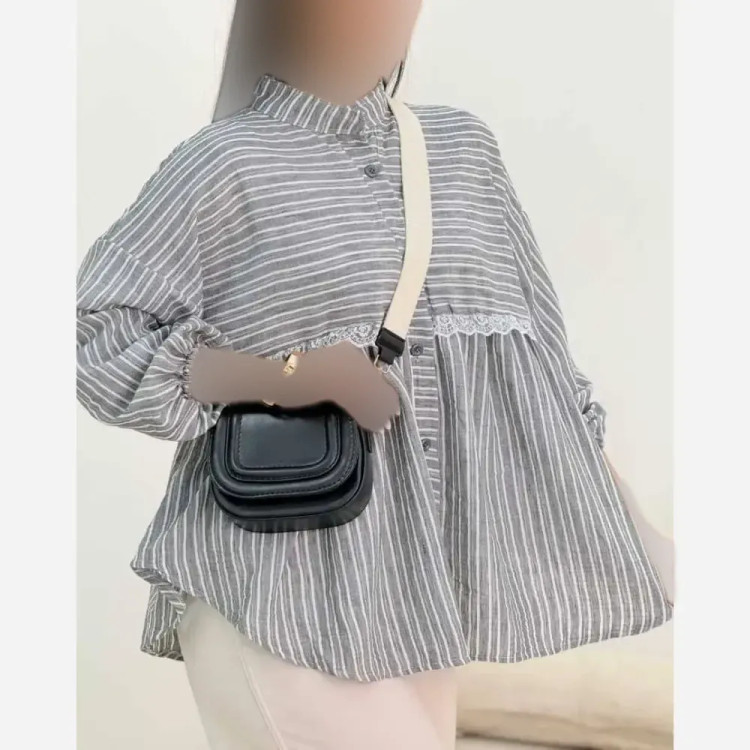 شومیز آزاده نخی تایوانی خنک تابستانه فری سایز