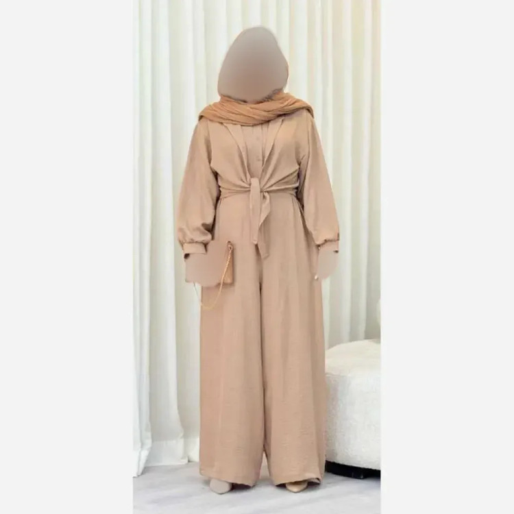 ست شومیز و اورال زنانه مدل نوژان جنس شانتون فری سایز