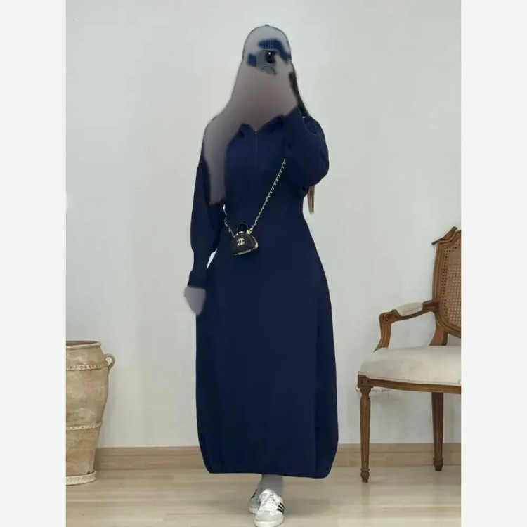 بافت زنانه مدل ساعت شنی کلاهدار فینگردار جنس بافت اکریل فری سایز