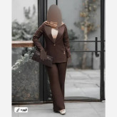 ست اداری زنانه کت و شلوار هرمس اصل سایز 38 تا 46 فری رنگ بندی متنوع
