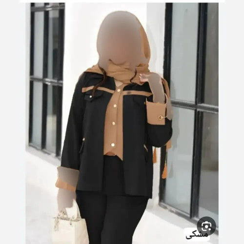 ست 2 تیکه پاییزه زنانه جنس سوپرمازراتی اعلا رنگ مشکی قهوه ای نسکافه ای سایز 38 تا 46 فری سایز