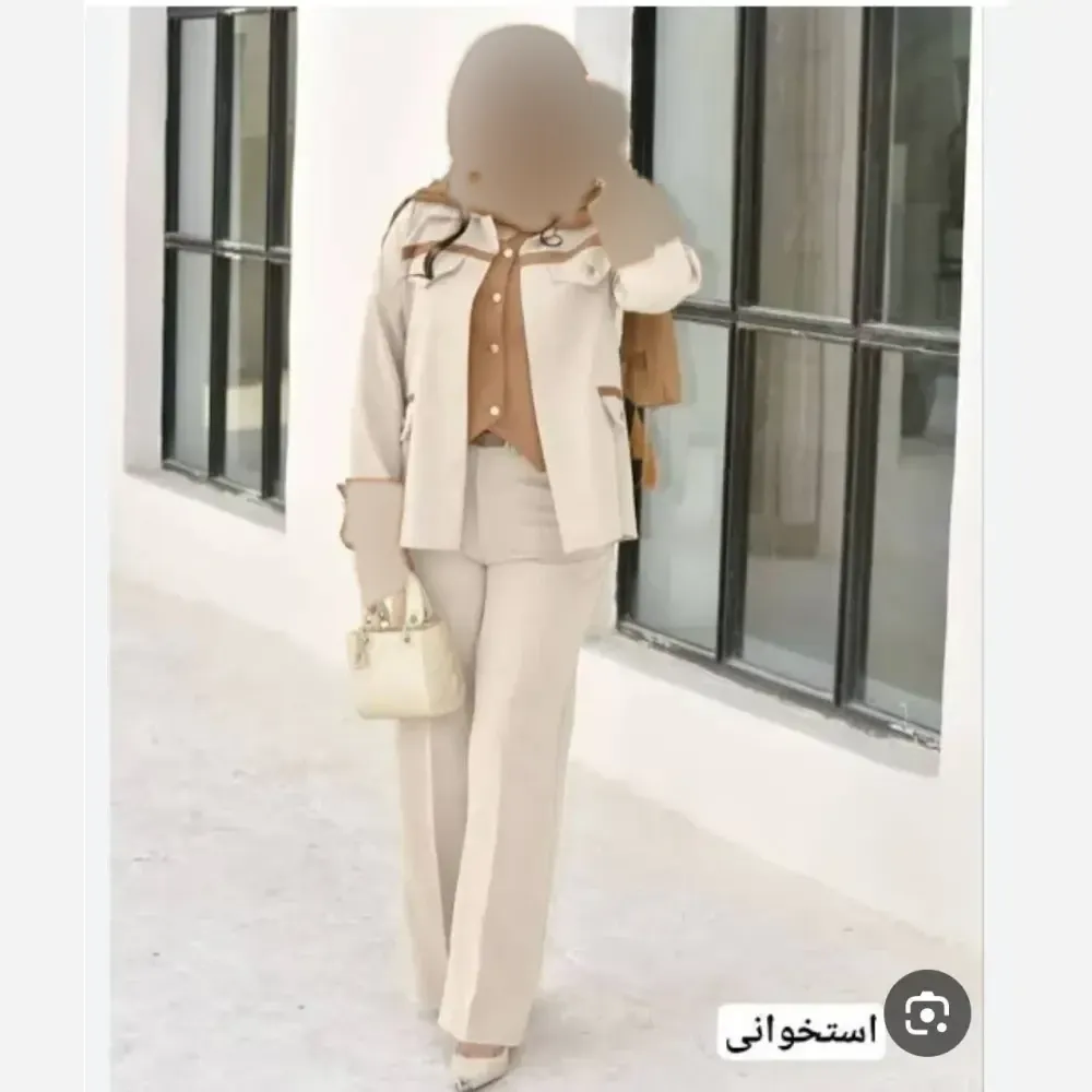 ست 2 تیکه پاییزه زنانه جنس سوپرمازراتی اعلا رنگ مشکی قهوه ای نسکافه ای سایز 38 تا 46 فری سایز