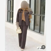 ست 2 تیکه پاییزه زنانه جنس سوپرمازراتی اعلا رنگ مشکی قهوه ای نسکافه ای سایز 38 تا 46 فری سایز