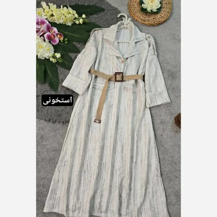 کفتان شانتون گازوئیلی کمربنددار فری سایز زنانه