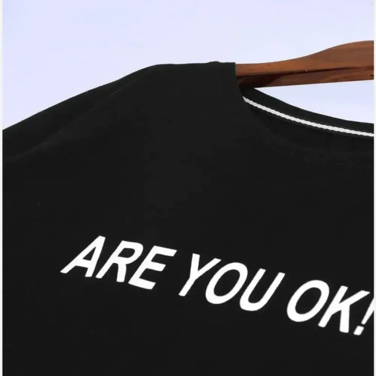 هودی لش سوپر پنبه طرح are you ok نیم زیپ سایز فری 38 تا 48