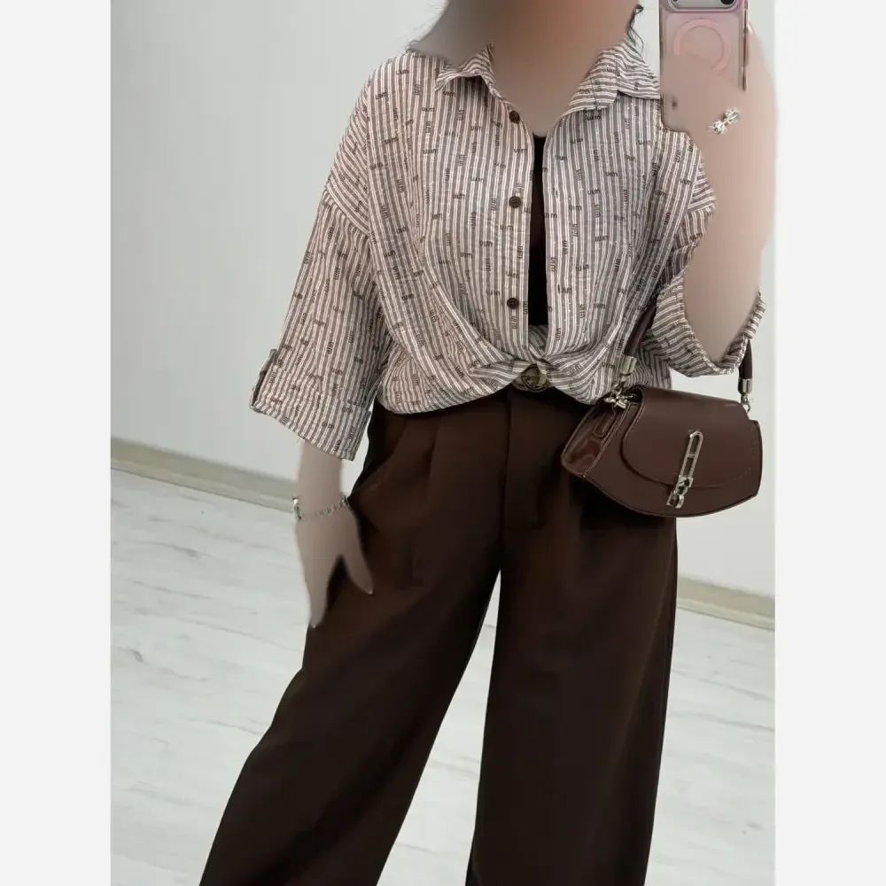 شومیز زنانه طرح دار پنبه زارا شاین دار فری سایز