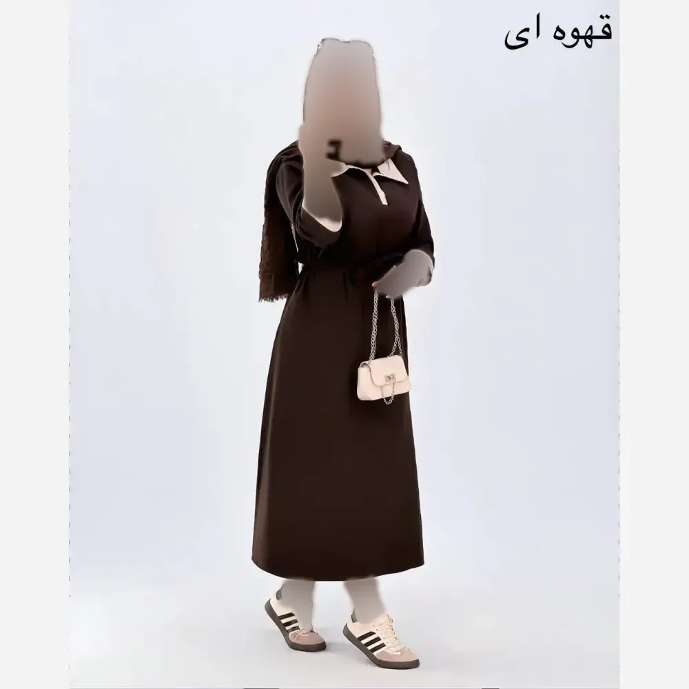 ماکسی زنانه کرپ مازراتی مدل سما کمربنددار فری سایز