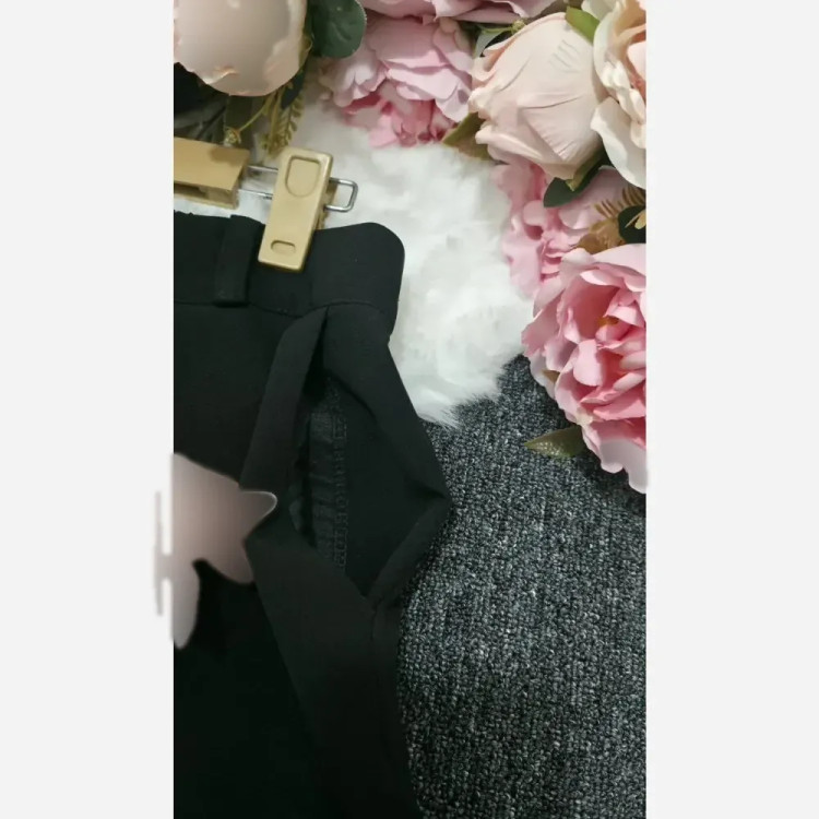 شلوار بگ زنانه مازراتی دبل گرم بالا رنگ مشکی قد 103