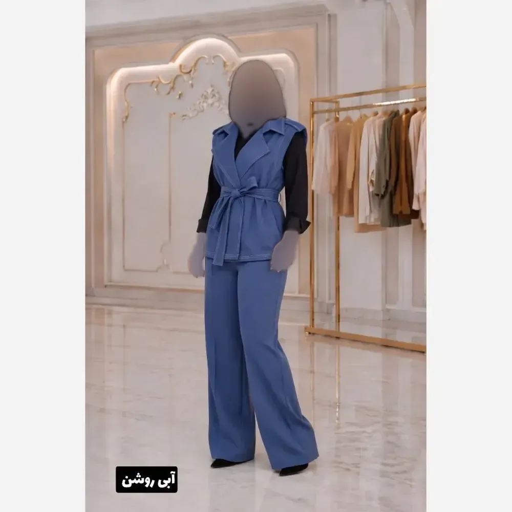 ست و شلوار لی زنانه جنس لی تنسل سایز فری تا 48