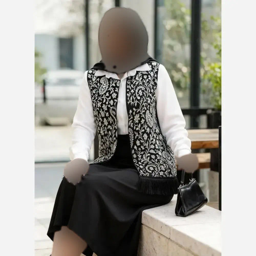 وست ترمه زنانه جنس تافته درجه یک فری سایز
