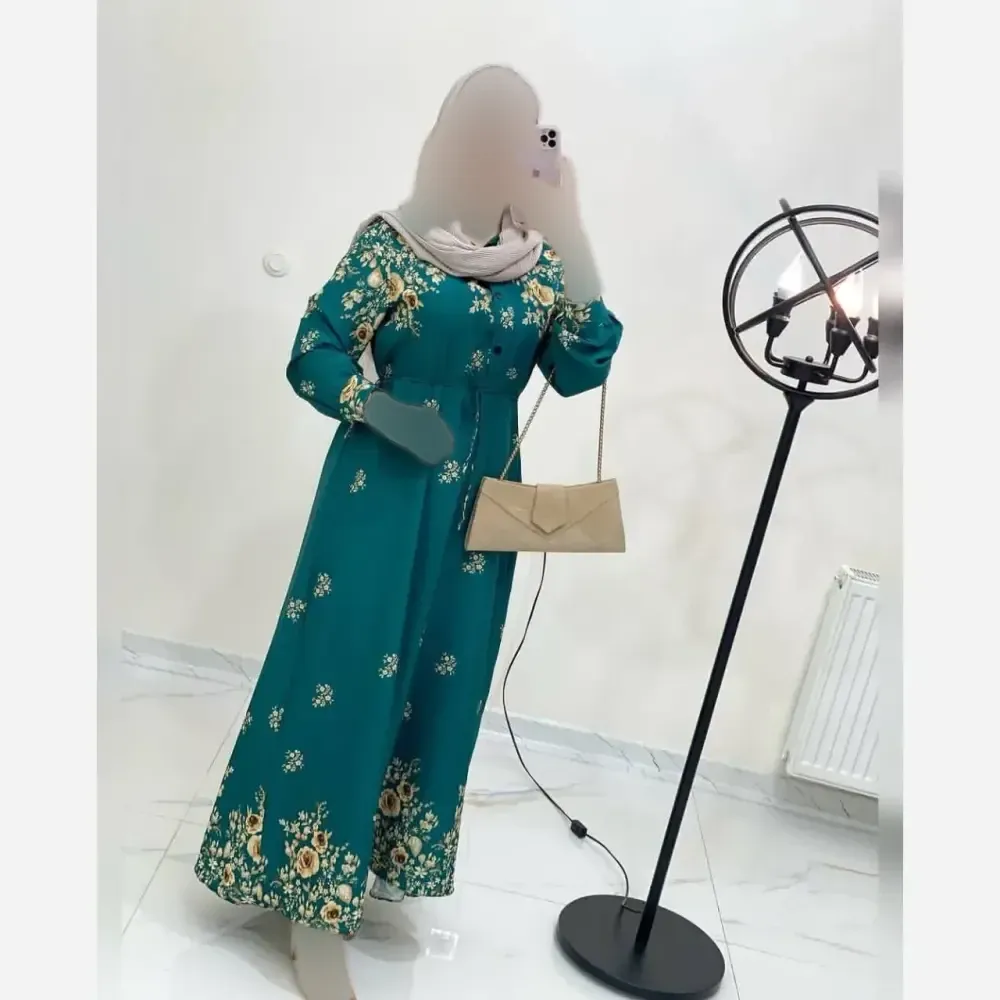 ساحلی زنانه کرپ بوگاتی مدل رز قد 130 فری سایز 36 تا 46