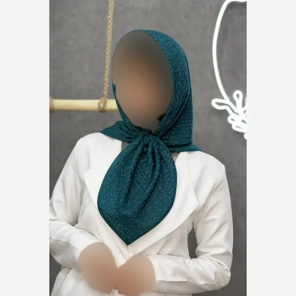 روسری مجلسی حلما کریشه درختی نگین کوب سایز فری